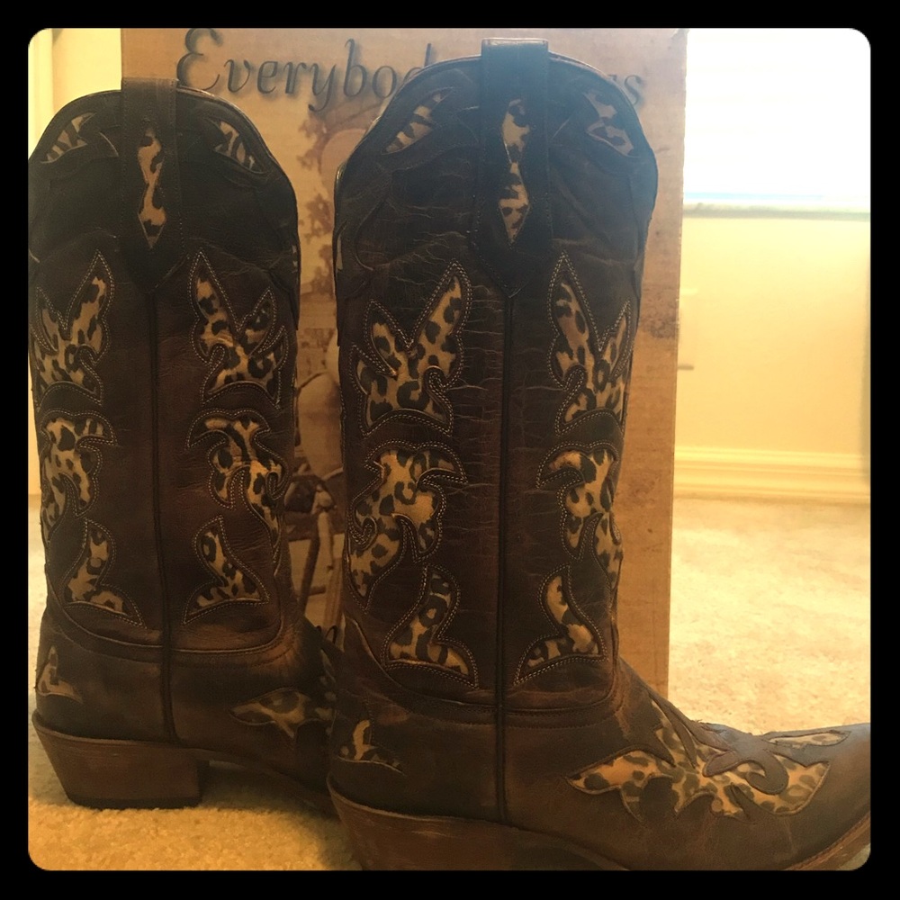 Leopard/Brown Johnny Ringo Boots